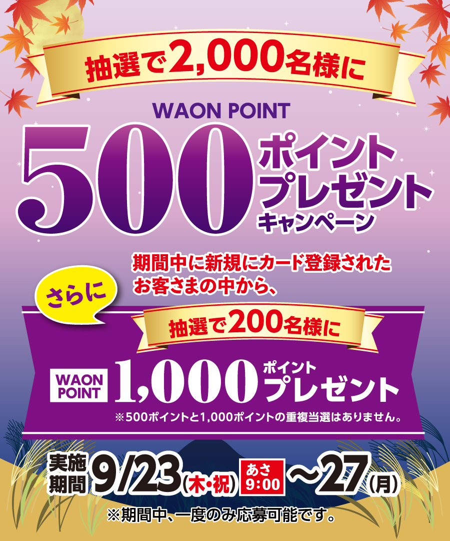 WAON POINTプレゼント