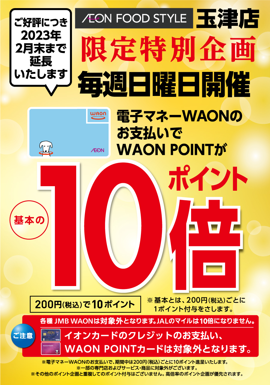 電子マネー１０倍企画