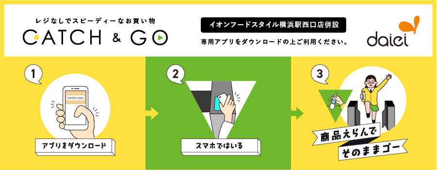 レジなしでスピーディーなお買い物CATCH&GO